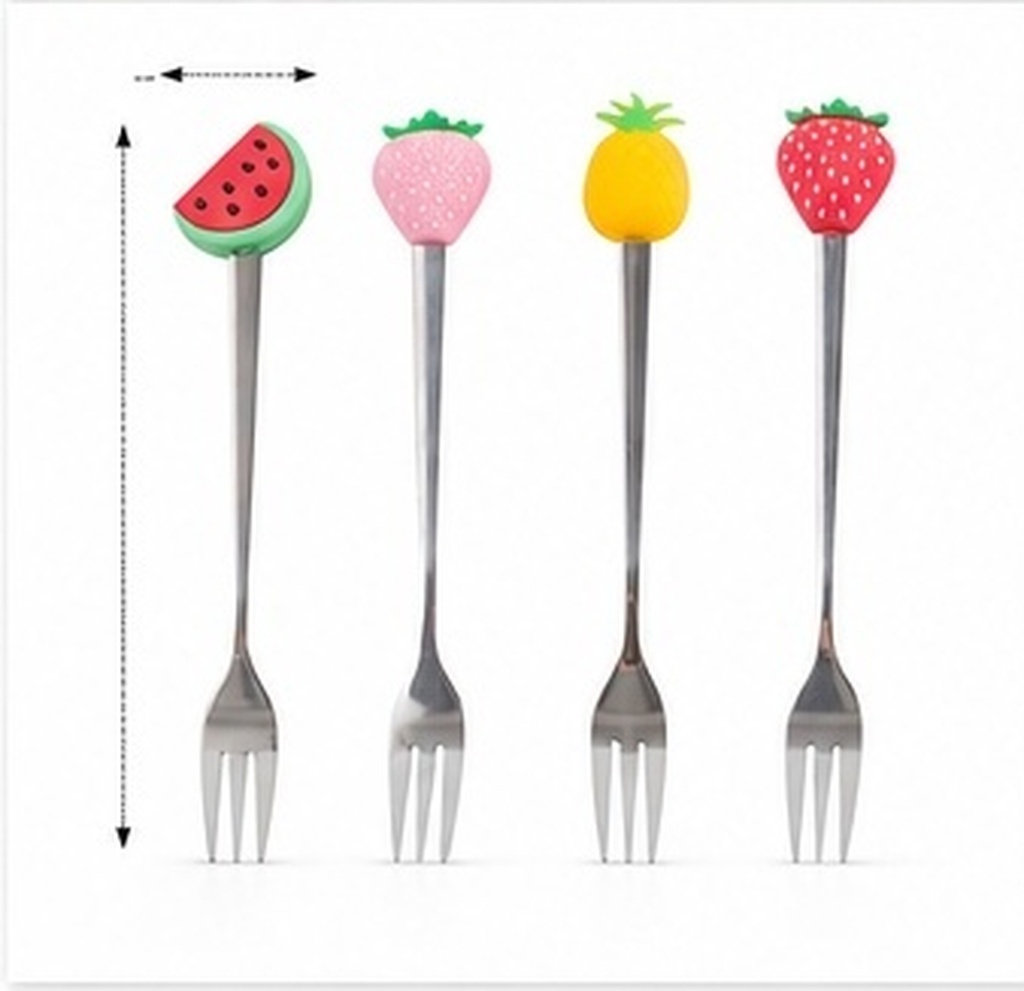 Kitchen Gadgets Gold - 4 fourchettes à fruits en acier