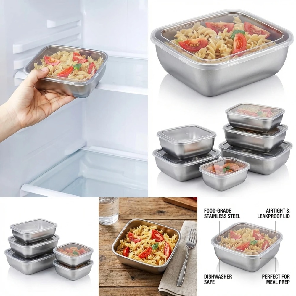 Lot de 6 boîtes de conservatio - Kitchen Gadgets Organizer avis et prix